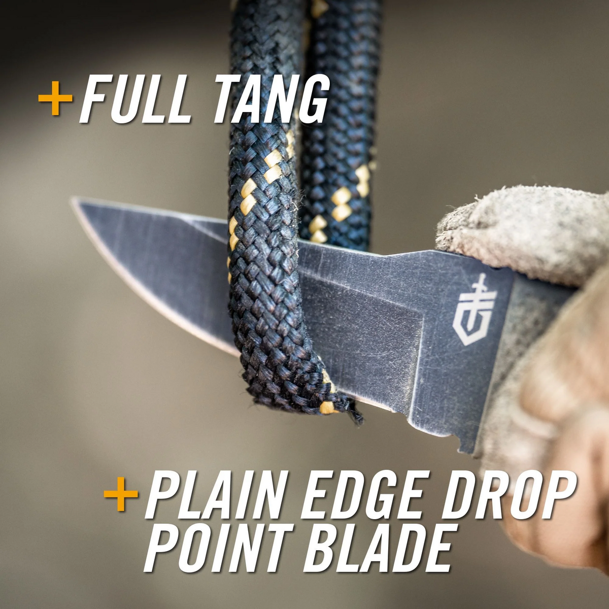 messer, klinge, kante, drop-point, paracord
