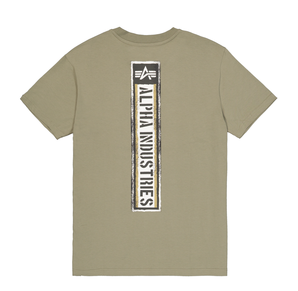 T-shirt, Kurzarm, Beige, Aufdruck, Panel-Print