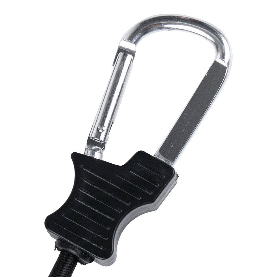 Karabiner, verriegelbar, Schloss, Metall, Schwarz