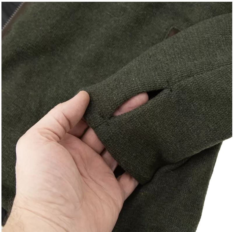 Hose, Hosenstoff, Kohlegrün, Kniehole, Stoffstruktur