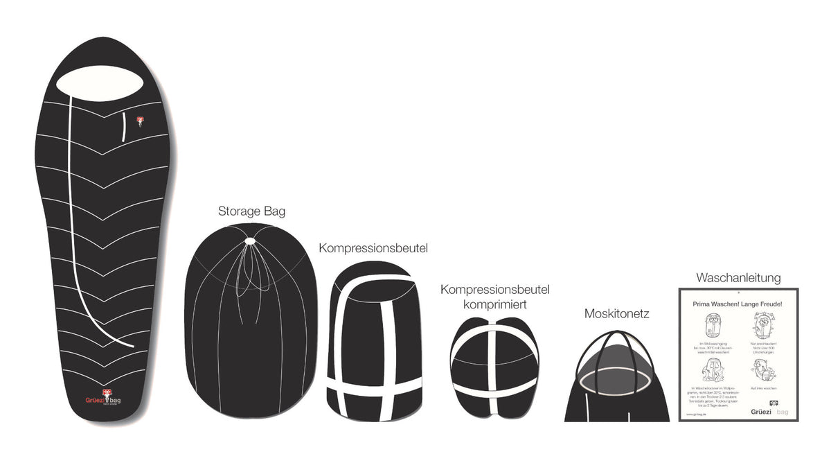 Schlafsack, Aufblasbar, Aufbewahrungstasche, Kompressionsbeutel, Moskito Netz