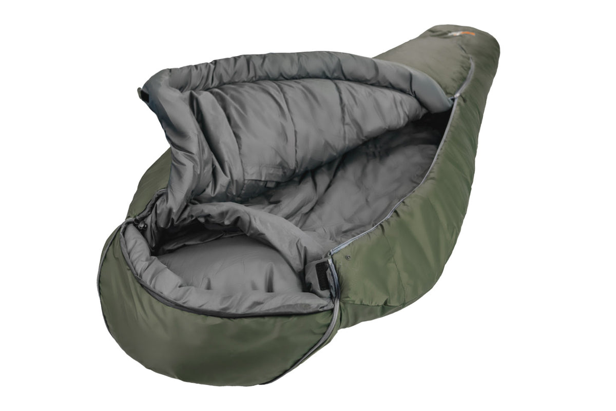 Schlafsack, Daunenschlafsack, Outdoor, Grün, Isoliert