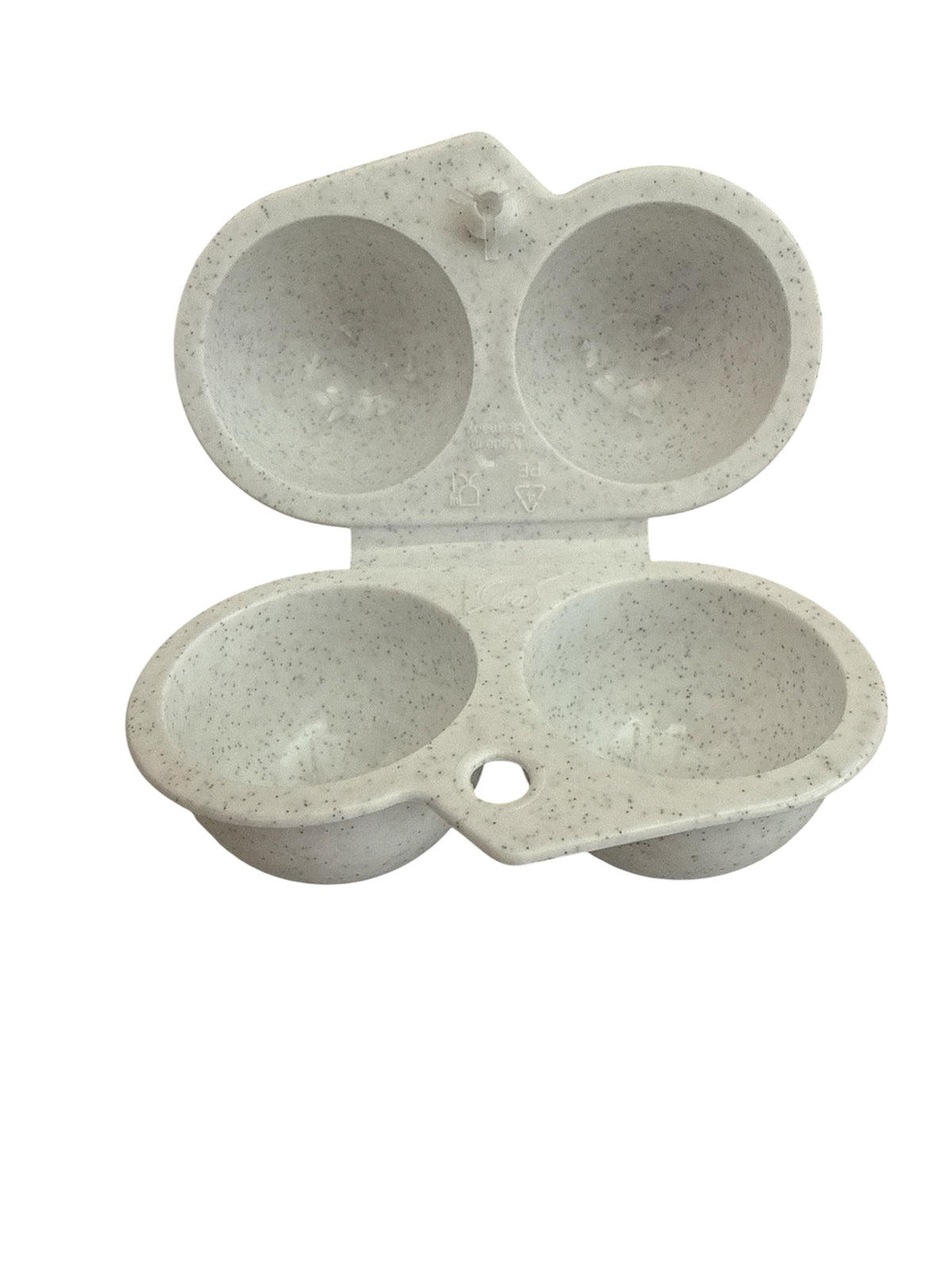 Eierbecher, Marmoreffekt, Steinoptik, Frühstücksset, 2er-Pack