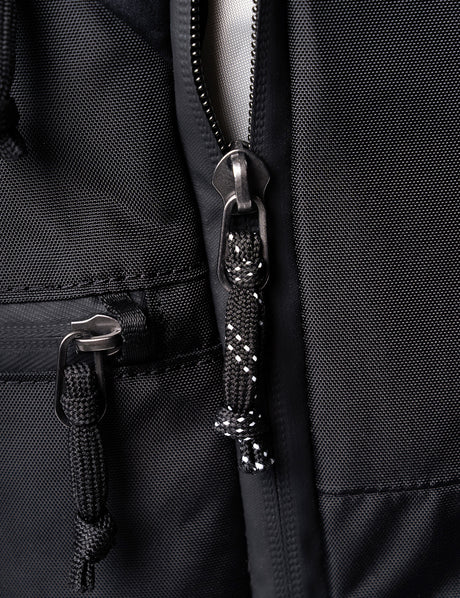 Reißverschluss, Zipper, Rucksack, Nylon, Schwarz