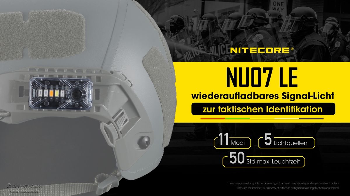 Nitecore - NU07 LE Signalleuchte (15 Lumen)
