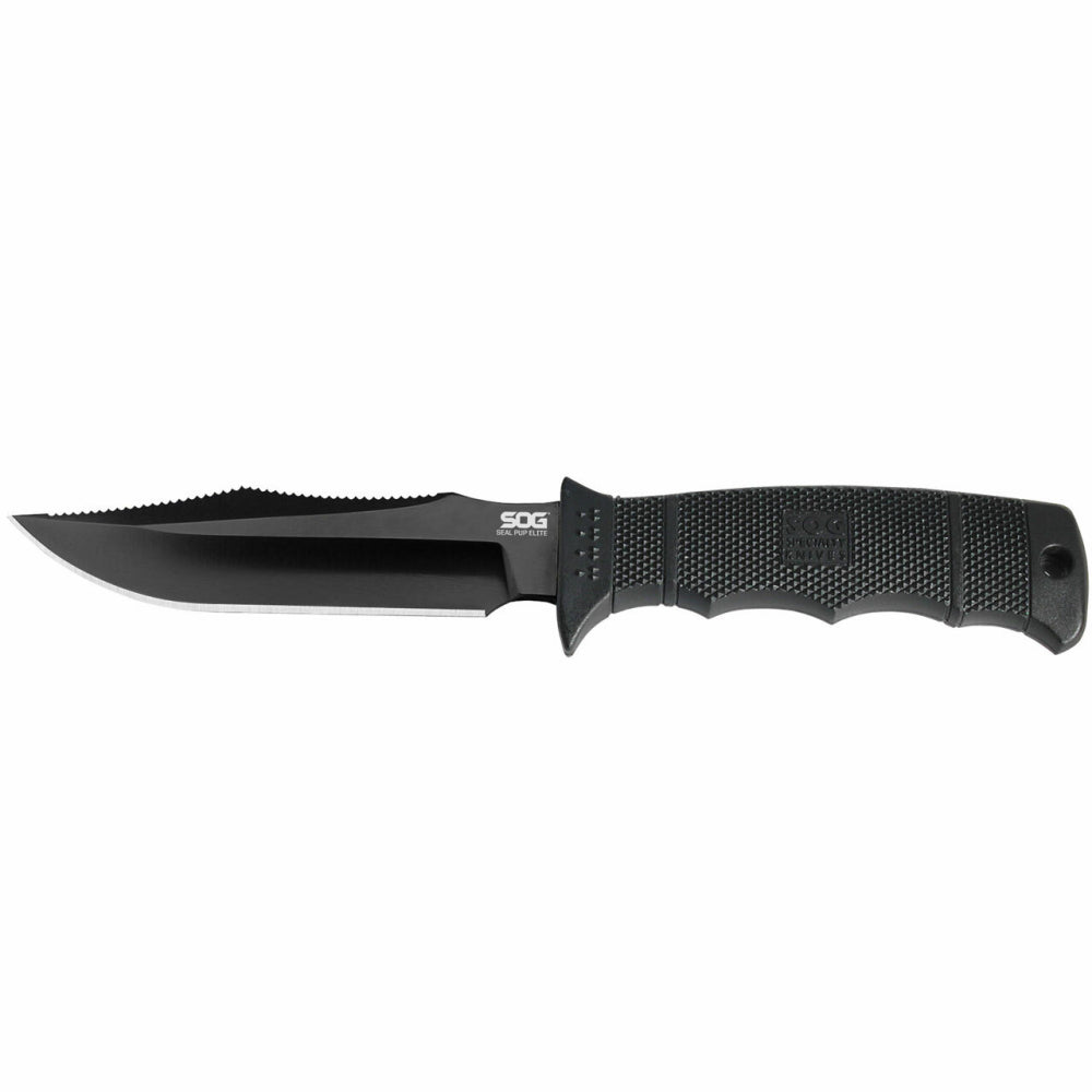 Taktischer Messer, Fixed Blade, Schwarze Klinge, Zahnte Zähnung am Rücken, G10 Griff