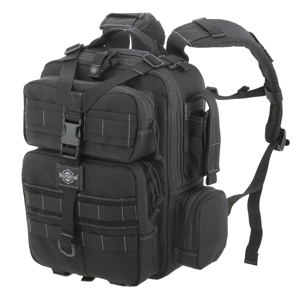 Rucksack, Tasche, Multifunktionstasche, Gepäcktrager, Schwarz