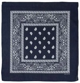 Bandana, navyblau-weiss, ca. 55 x 55 cm, Baumwolle