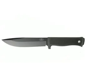 Fällkniven - Überlebensmesser A1 mit Zytelscheide, schwarz