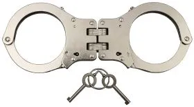 Handschellen, mit Gelenk, stabile Ausführg., 2 Schlüssel