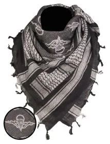 Halstuch "Shemagh" Paratrooper - schwarz-weiss, 110x110cm