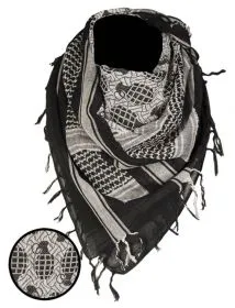 Halstuch "Shemagh" Pineapple - schwarz-weiss, 110x110cm