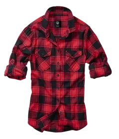 Brandit - Women Amy Flannel Shirt Long Sleeve red/black