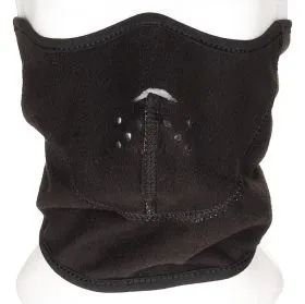 Kälteschutzmaske, Fleece, schwarz, winddicht, wendbar