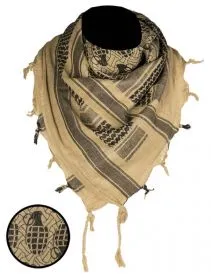 Halstuch "Shemagh" Pineapple - coyote-schwarz, 110x110cm