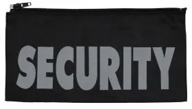 Abzeichen, "Security", gross 27 x 13 cm, mit Reissverschluss