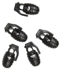 Kordelstopper Handgranate - schwarz