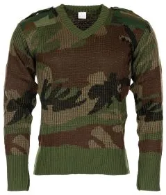 Pullover, V-Ausschnitt, tarn, neuw.