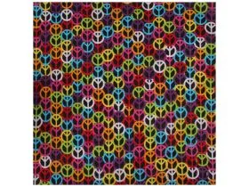 Bandana, peace farbig, Gr. 55 x 55 cm, Baumwolle