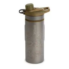 GRAYL - Wasserfilter Geopress TI+ Titanium Bottle & Cook Lid (Coyote Brown)