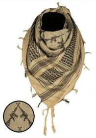 Halstuch "Shemagh" Rifles - coyote-schwarz, 110x110cm