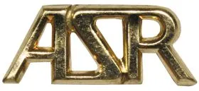 CZ/SK Metallabzeichen, gold, "ASR", neuw.