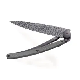 Deejo Klappmesser - Illusion dunkelgrau Aluminium 37g