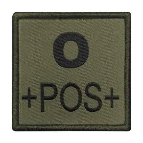 A10 Equipment - Patch Blutgruppe 0+ (oliv)