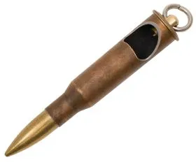 Anhänger-Patrone, "Mosin", Messing, mit Flaschenöffner
