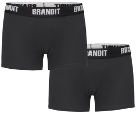 Brandit - Boxer Shorts Logo 2 Pack black-black