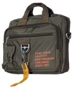 Handtasche, "PT", gross, Karabinerhaken, oliv