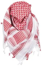 Halstuch, "Shemagh", rot-weiss