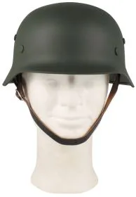 Stahlhelm WW II, oliv, mit Leder-Innenteil