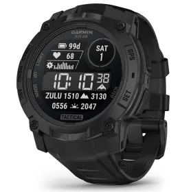 Garmin - Instinct 3 – 50 mm Solar Tactical Schwarz mit Silikon-Wechselarmband 22 mm