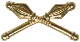 CZ/SK Metallabzeichen, gold, "Streitkolben", neuw.