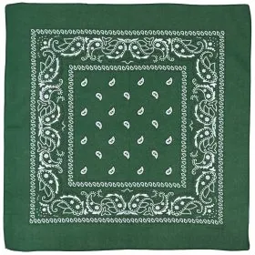 Bandana, oliv-schwarz, ca. 55 x 55 cm, Baumwolle