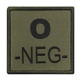 A10 Equipment - Patch Blutgruppe 0- (oliv)