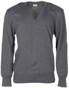 Österr. BH V-Pullover, grau, neuwertig