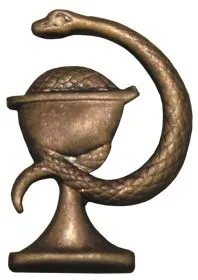 CZ/SK Metallabzeichen, bronze, "Arzt", neuw.