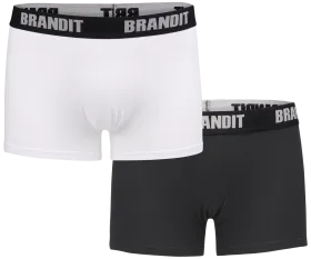Brandit - Boxer Shorts Logo 2 Pack white-black