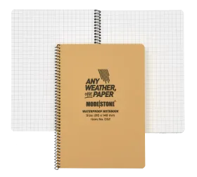 Modestone - Wasserfester Notizblock 148x210mm, 50 Blatt (tan)