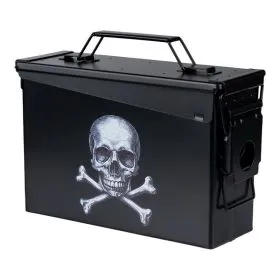 Munitionskiste Kal. 30mm - Skull and Bones (schwarz)