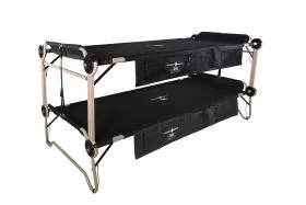 Disc-O-Bed - Etagenbett 2XL mit Seitentaschen (schwarz)