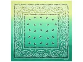 Bandana, grün mit Farbverlauf, Gr. 55 x 55 cm, Baumwolle