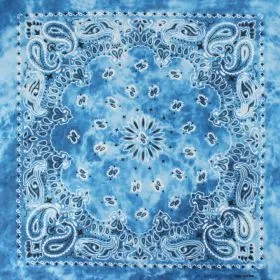 Bandana, hellblau Paisley, Gr. 54 x 54 cm, Baumwolle