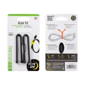 Nite Ize - Mehrzweckbinder Gear Tie Original, 6 Inch (schwarz)