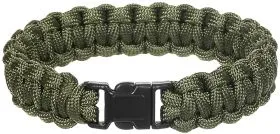 Armband, "Parachute Cord", oliv, Breite ca. 1,9 cm