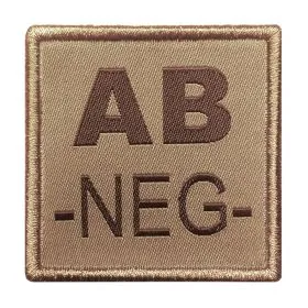 A10 Equipment - Patch Blutgruppe AB- (tan)