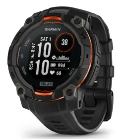 Garmin - Instinct 3 – 45 mm Solar Schwarz mit Silikon-Wechselarmband 22 mm