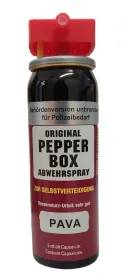 Pepper-Box Pfefferspray RSG6 Pava Nachfüllpatrone - 63 ml, nicht brennbar (Strahl mit Pava)